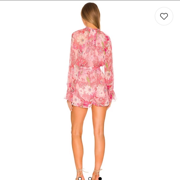 HEMANT AND NANDITA x REVOLVE Sage Romper in Pink - Picture 3 of 5